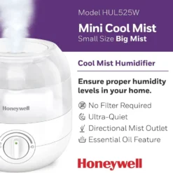 Honeywell Mini Cool Mist Humidifier - White, HUL525W