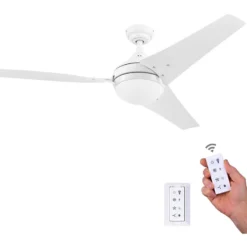 Honeywell Neyo 52 inch Contemporary Indoor LED Ceiling Fan with Light, Remote and High Performance Blades - 51804, Bright White