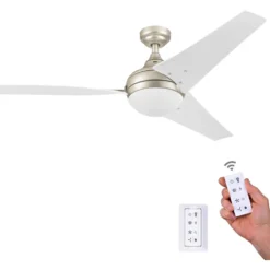 Honeywell Neyo 52 inch Contemporary Indoor LED Ceiling Fan with Light, Remote and High Performance Blades - 51801, Champagne