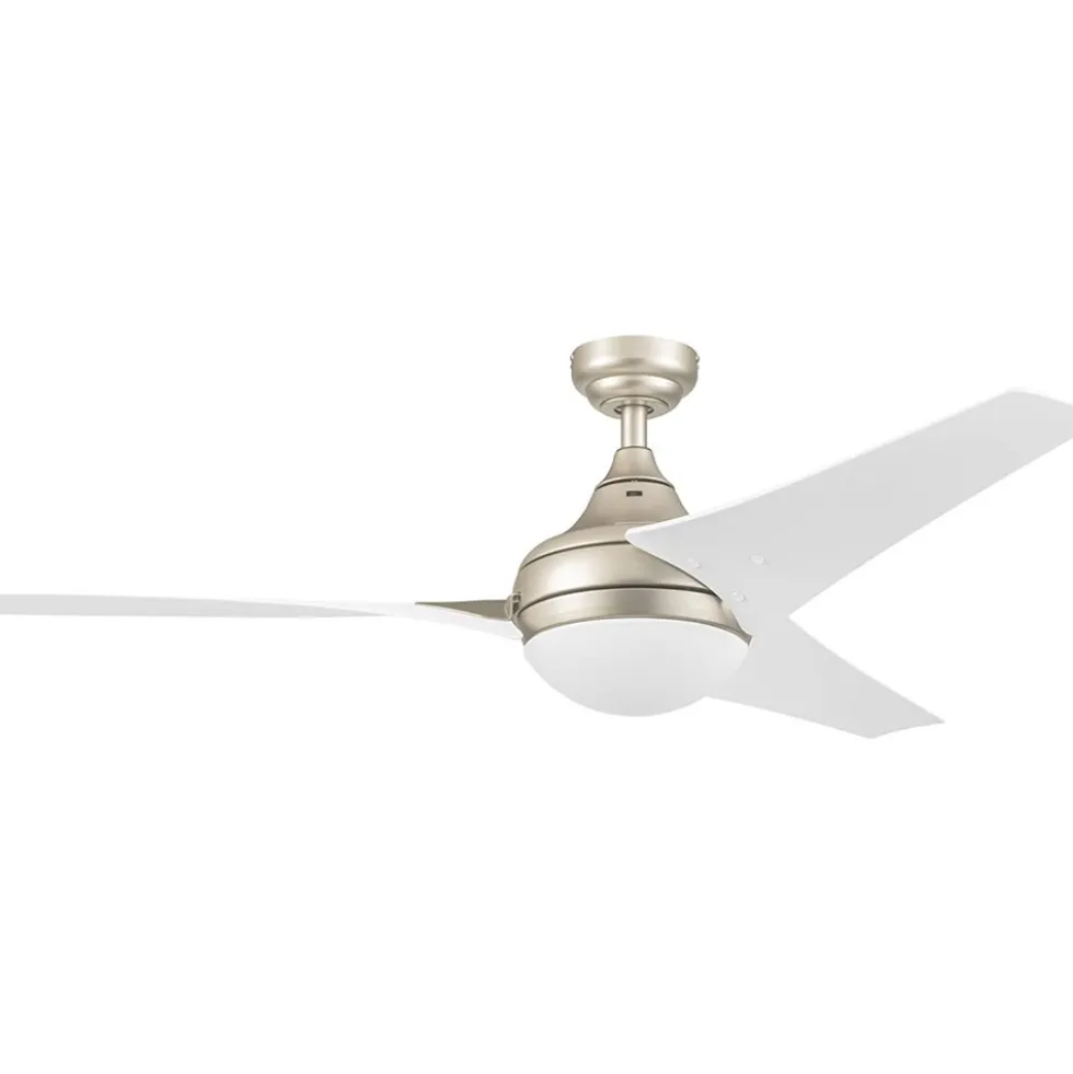 Honeywell Neyo 52 inch Contemporary Indoor LED Ceiling Fan with Light, Remote and High Performance Blades - 51801, Champagne