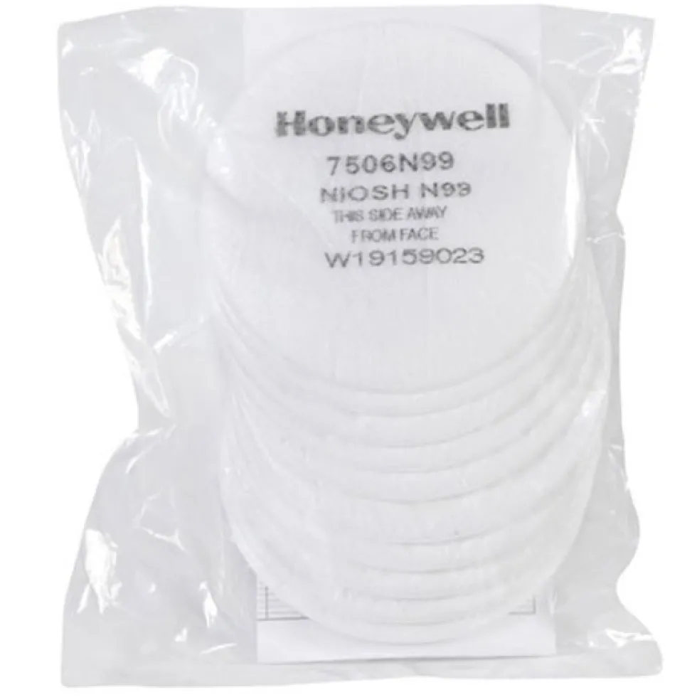 Honeywell North N99 Pad Filters For Air Purifying Respirators, N Series 10 Pack - 7506N99