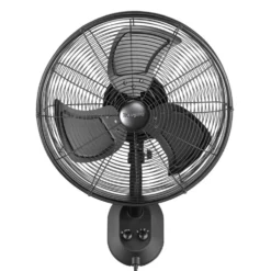 Honeywell Outdoor Wet-Rated Oscillating Wall Fan, 18 Inch, Matte Black - 53030