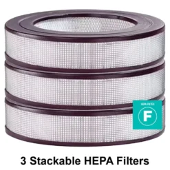 Honeywell 3 Pack of True HEPA Filters F (Replaces Filter 24000)