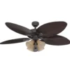 Honeywell Palm Island Indoor and Outdoor Ceiling Fan with 4 Lights, Bronze, 52-Inch - 50203