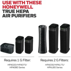 Honeywell Replacement Filter G True HEPA Air Purifier Filters - 2 Pack, HRF-G2