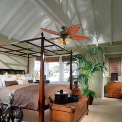 Honeywell Royal Palm Indoor Ceiling Fan, Bronze Tropical, 52-Inch - 50503