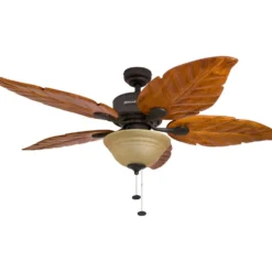 Honeywell Royal Palm Tropical LED Ceiling Fan with Sunset Bowl Light, Bronze, 52-Inch - 50204