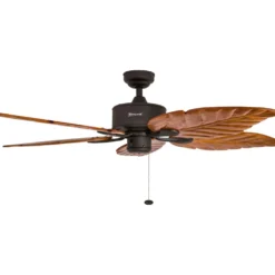 Honeywell Royal Palm Tropical LED Ceiling Fan with Sunset Bowl Light, Bronze, 52-Inch - 50204