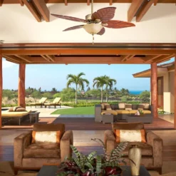 Honeywell Sabal Palm Tropical LED Ceiling Fan with Sunset Bowl Light, 52-Inch - 50500