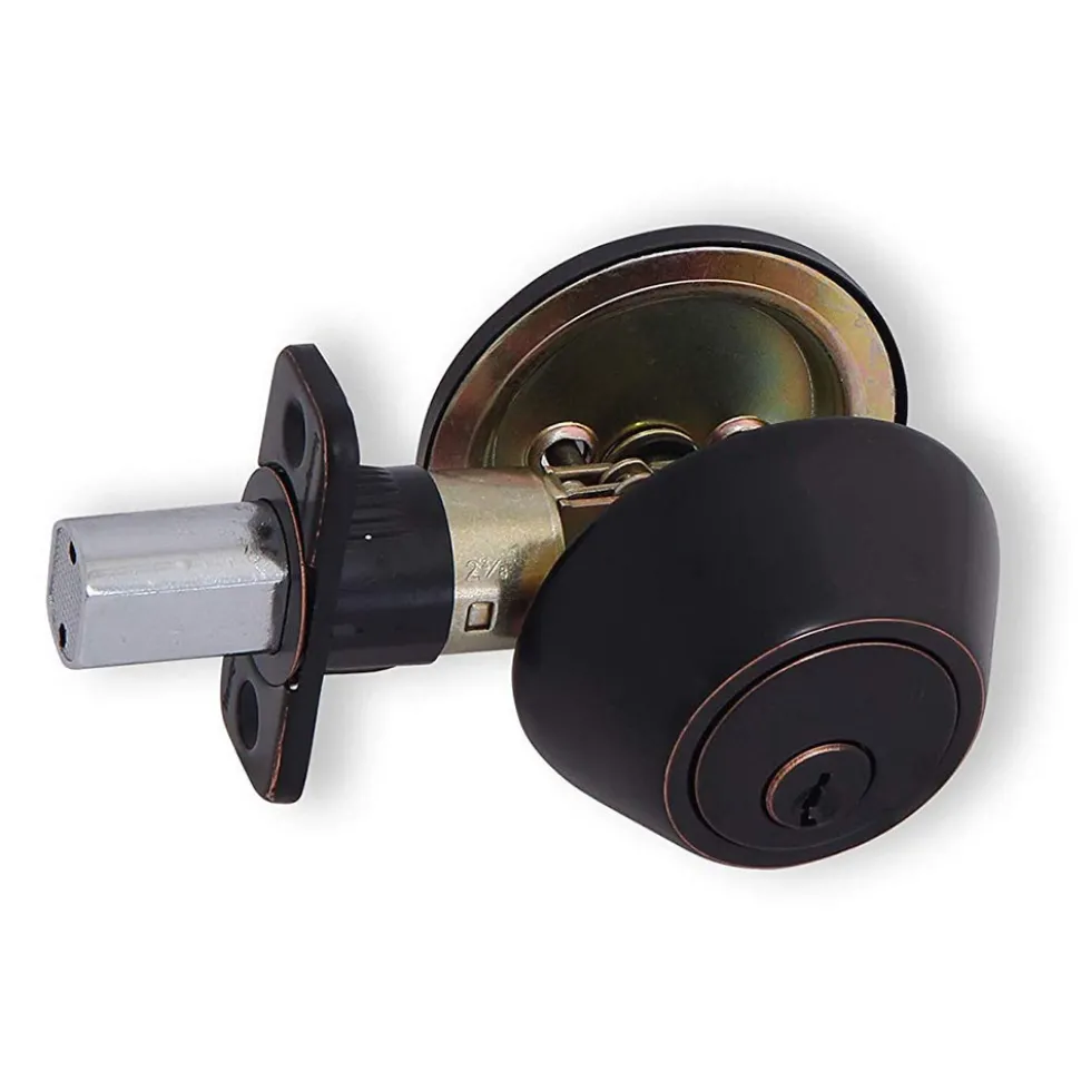 Honeywell Single Cylinder Deadbolt, Oil Rubbed Bronze, 8111409