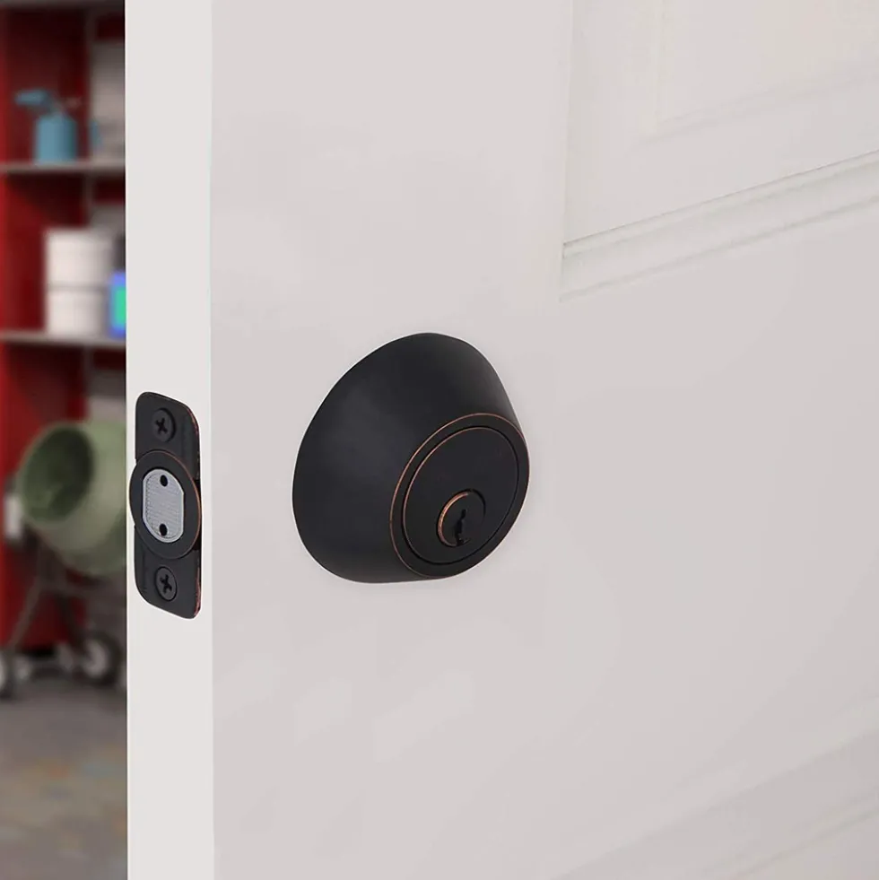 Honeywell Single Cylinder Deadbolt, Oil Rubbed Bronze, 8111409