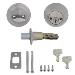 Honeywell Single Cylinder Deadbolt, Satin Nickel, 8111309