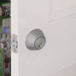 Honeywell Single Cylinder Deadbolt, Satin Nickel, 8111309