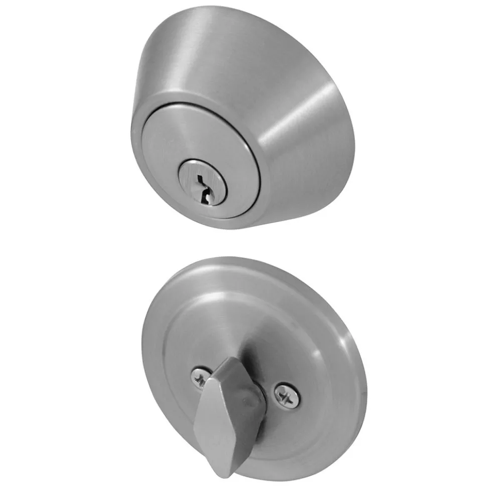 Honeywell Single Cylinder Deadbolt, Satin Nickel, 8111309