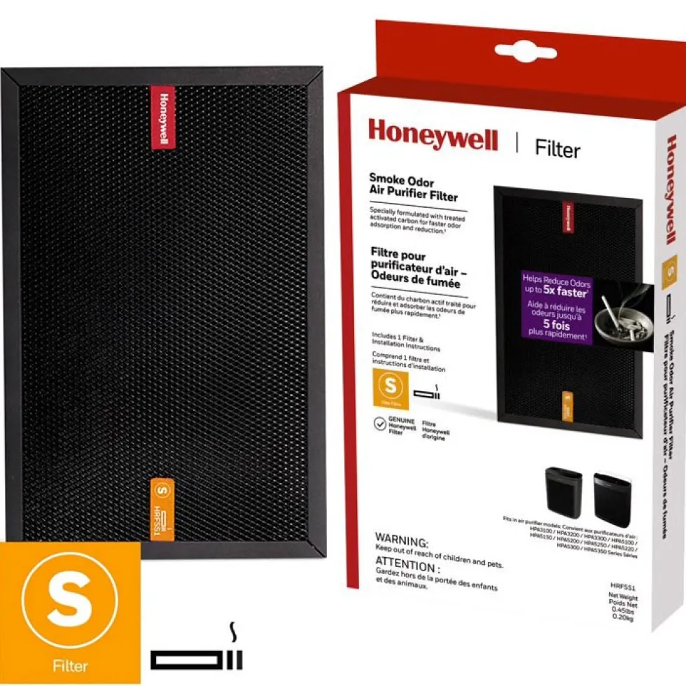 Honeywell Smoke Odor Air Purifier Filter, HRFSS1 (Filter S)