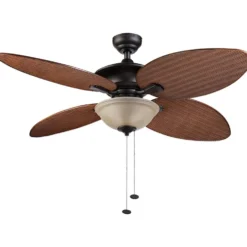 Honeywell Sunset Key Indoor and Outdoor Ceiling Fan, Bronze, 52-Inch - 10263