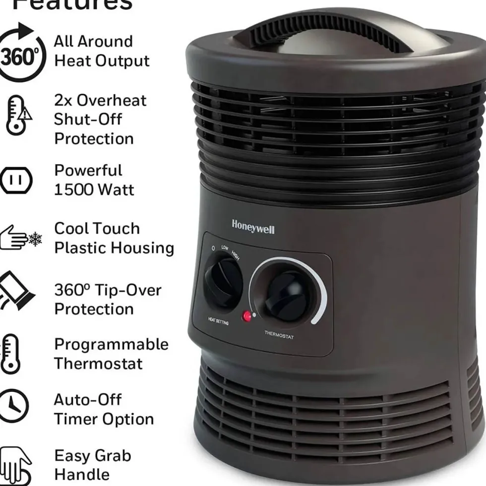 Honeywell 360 Surround Heater Slate Gray, HHF360V