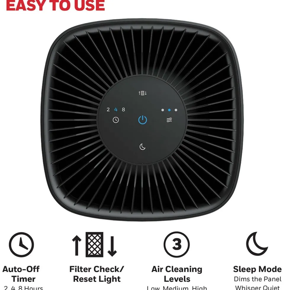 Honeywell Tabletop Allergen Plus HEPA Air Purifier - Black, HPA120B