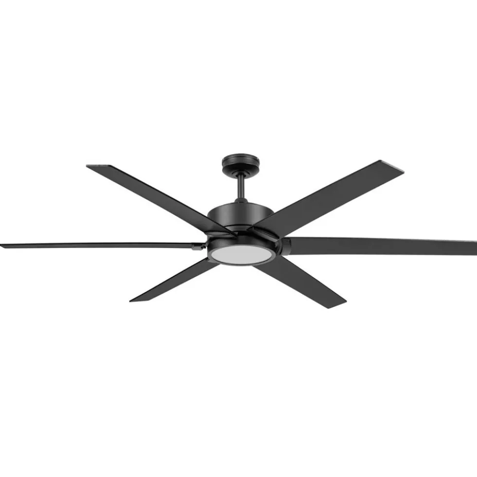 Honeywell Talbert 70 Inch Indoor Matte Black LED Ceiling Fan with Remote Control - 53041