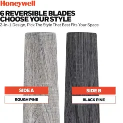 Honeywell Talbert Indoor Ceiling Fan with Color Light, Matte Black, 62-Inch - 51851