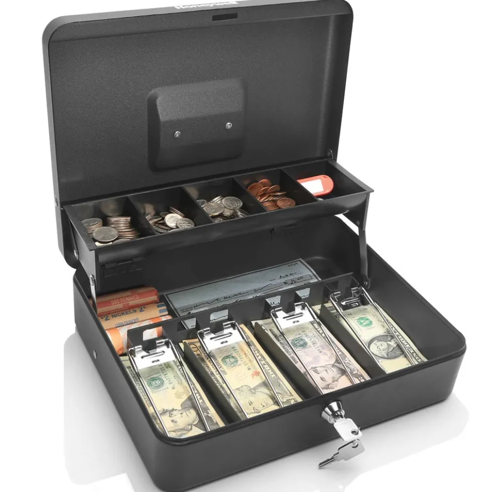 Honeywell 6213 Tiered CantiDoor Lever Cash Box (4 Bill/5 Coin Slots)
