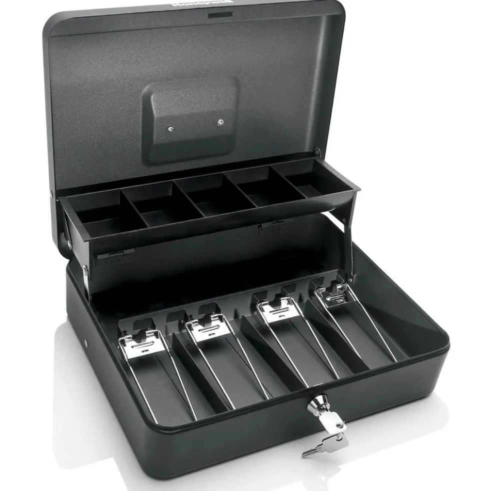 Honeywell 6213 Tiered CantiDoor Lever Cash Box (4 Bill/5 Coin Slots)