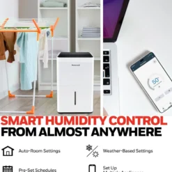 Honeywell TPFIT32AWK 32 Pint Smart Portable Dehumidifier with Alexa Voice Control
