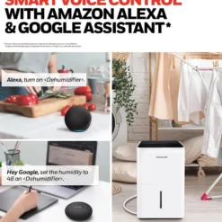 Honeywell TPFIT32AWK 32 Pint Smart Portable Dehumidifier with Alexa Voice Control