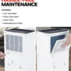 Honeywell TPFIT50AWK 50 Pint Smart Portable Dehumidifier with Alexa Voice Control