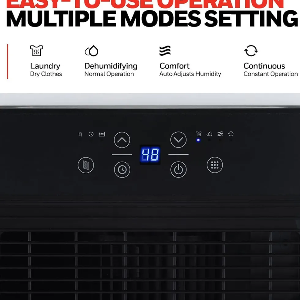 Honeywell TPFIT50AWK 50 Pint Smart Portable Dehumidifier with Alexa Voice Control