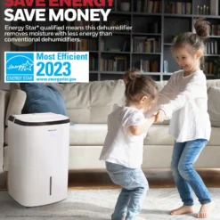 Honeywell TP50WKN Energy Star Dehumidifier, 50 Pint for Medium Rooms Up To 3000 Sq. Ft.
