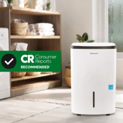 Honeywell TP70WKN Energy Star Dehumidifier, 70 Pint for Larger Rooms Up To 4000 Sq. Ft.
