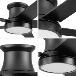 Honeywell Tynesdale 52 inch Contemporary Five Blade Ceiling Fan with Color Changing Light and Remote - 53003