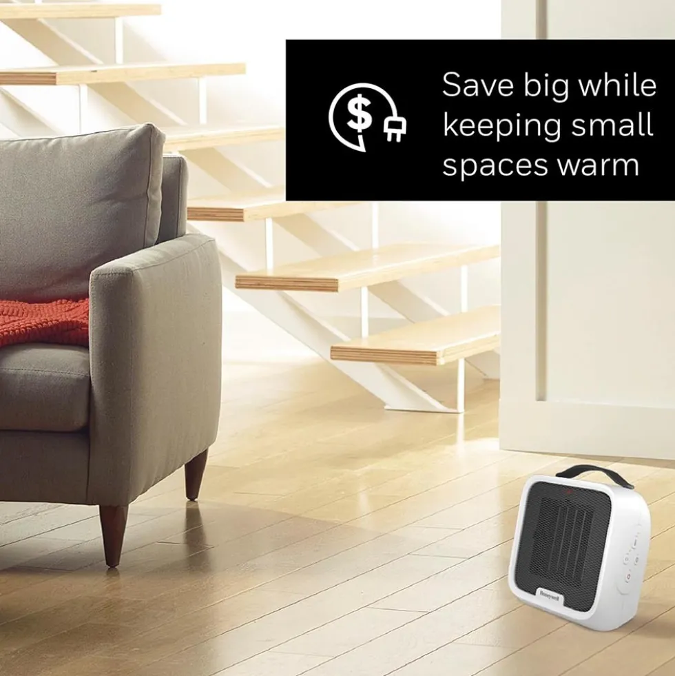 Honeywell UberHeat Plus Portable Ceramic Small Space Heater - White, HCE220W
