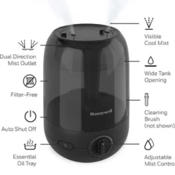 Honeywell Ultra Comfort Cool Mist Humidifier - Black, HUL545B