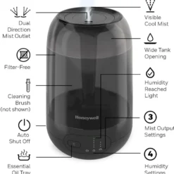 Honeywell Ultra Plus Cool Mist Humidifier - Black, HUL565B