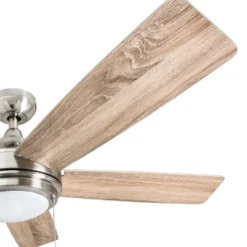 Honeywell Ventnor Indoor Ceiling Fan, Modern Brushed Nickel, 52-Inch - 50606