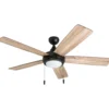 Honeywell Ventnor Indoor Ceiling Fan, Modern Espresso Bronze, 52-Inch - 50607