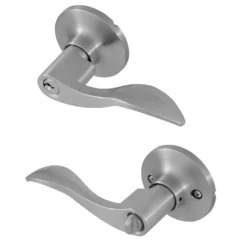 Honeywell Wave Entry Door Lever, Satin Nickel, 8106301