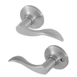 Honeywell Wave Passage Door Lever, Satin Nickel, 8106303