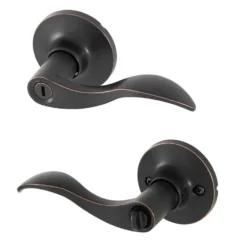 Honeywell Wave Privacy Door Lever, Oil Rubbed Bronze, 8106402