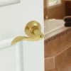 Honeywell Wave Privacy Door Lever, Polished Brass, 8106002