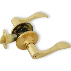 Honeywell Wave Privacy Door Lever, Polished Brass, 8106002