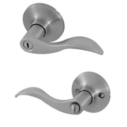 Honeywell Wave Privacy Door Lever, Satin Nickel, 8106302