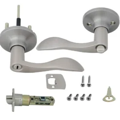Honeywell Wave Privacy Door Lever, Satin Nickel, 8106302