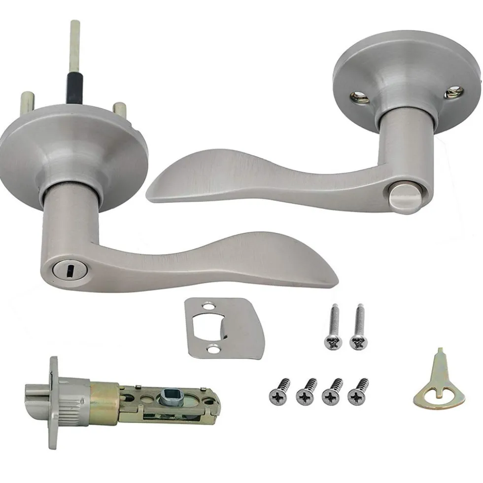 Honeywell Wave Privacy Door Lever, Satin Nickel, 8106302