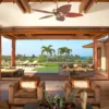 Honeywell Willow View Indoor Ceiling Fan, Brass Tropical, 52-Inch - 50502