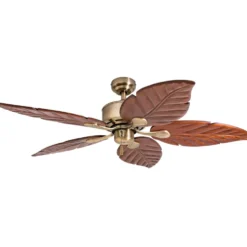 Honeywell Willow View Indoor Ceiling Fan, Brass Tropical, 52-Inch - 50502