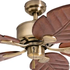 Honeywell Willow View Indoor Ceiling Fan, Brass Tropical, 52-Inch - 50502