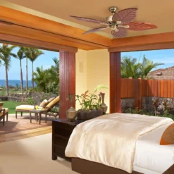 Honeywell Willow View Indoor Ceiling Fan, Brass Tropical, 52-Inch - 50502